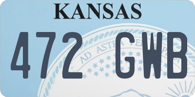 KS license plate 472GWB
