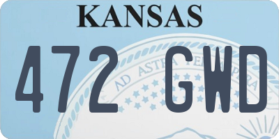 KS license plate 472GWD