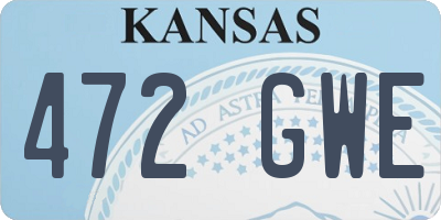 KS license plate 472GWE