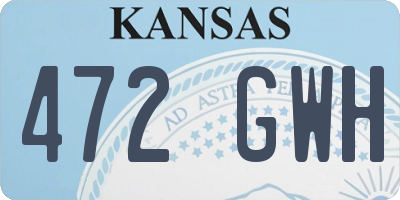 KS license plate 472GWH