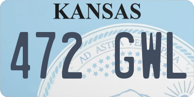 KS license plate 472GWL