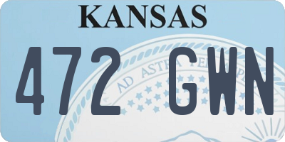 KS license plate 472GWN