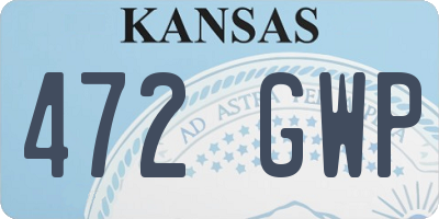 KS license plate 472GWP