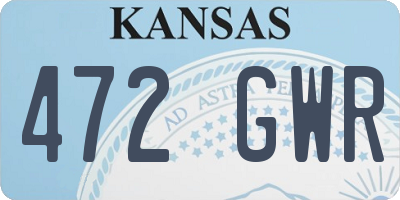 KS license plate 472GWR