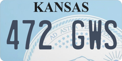 KS license plate 472GWS