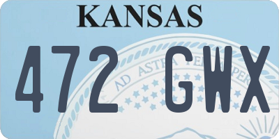 KS license plate 472GWX