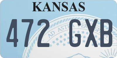 KS license plate 472GXB