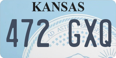 KS license plate 472GXQ