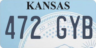 KS license plate 472GYB