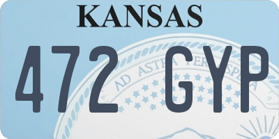 KS license plate 472GYP