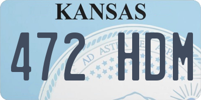 KS license plate 472HDM
