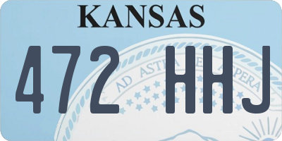 KS license plate 472HHJ