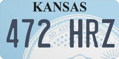 KS license plate 472HRZ