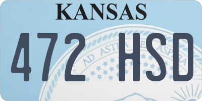 KS license plate 472HSD