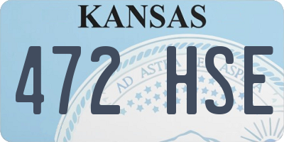 KS license plate 472HSE
