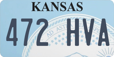 KS license plate 472HVA