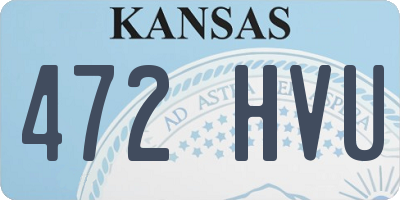 KS license plate 472HVU