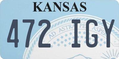 KS license plate 472IGY