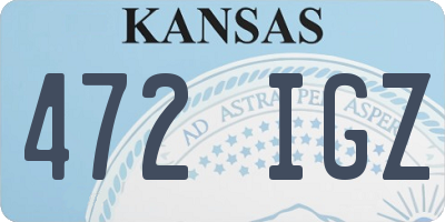 KS license plate 472IGZ