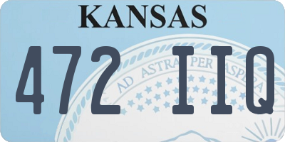 KS license plate 472IIQ