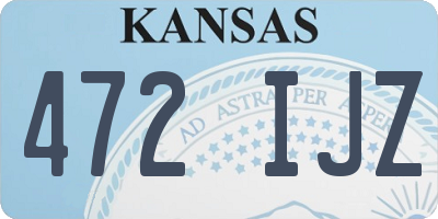 KS license plate 472IJZ