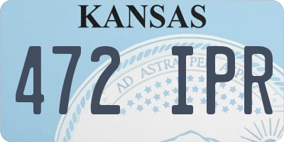 KS license plate 472IPR