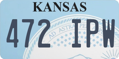 KS license plate 472IPW