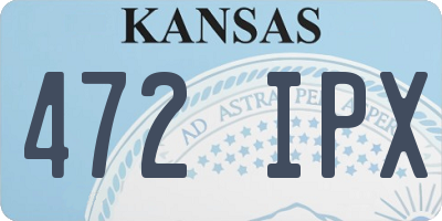 KS license plate 472IPX