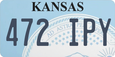 KS license plate 472IPY