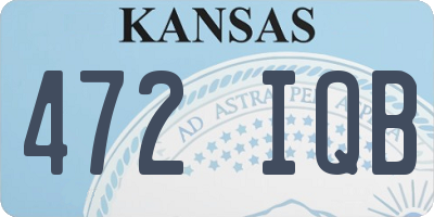 KS license plate 472IQB