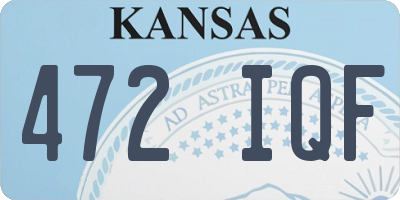 KS license plate 472IQF