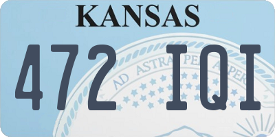 KS license plate 472IQI