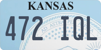KS license plate 472IQL