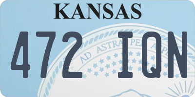 KS license plate 472IQN