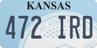 KS license plate 472IRD