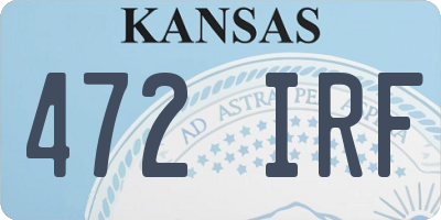 KS license plate 472IRF