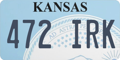 KS license plate 472IRK