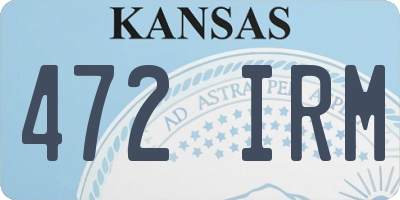 KS license plate 472IRM