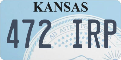 KS license plate 472IRP