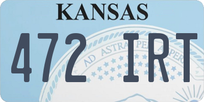 KS license plate 472IRT