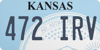 KS license plate 472IRV