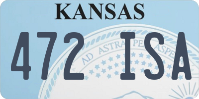KS license plate 472ISA