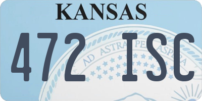 KS license plate 472ISC