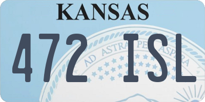 KS license plate 472ISL