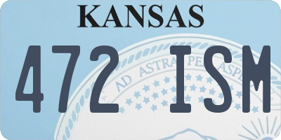 KS license plate 472ISM
