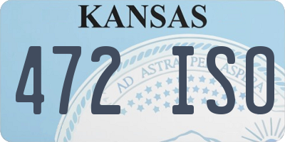KS license plate 472ISO