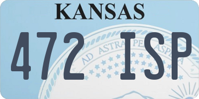 KS license plate 472ISP