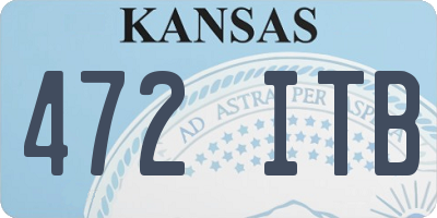 KS license plate 472ITB