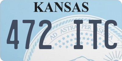 KS license plate 472ITC