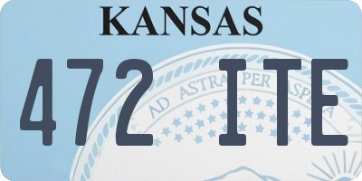 KS license plate 472ITE